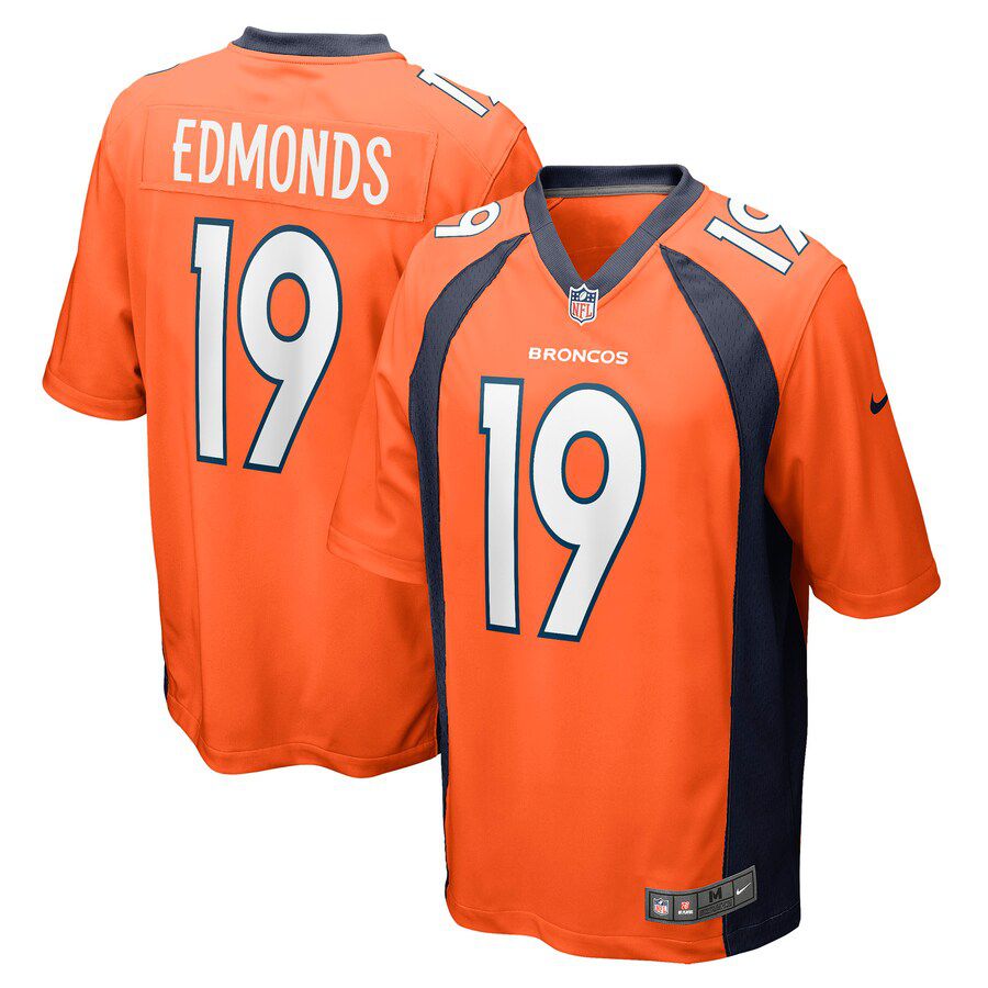 Men Denver Broncos #19 Chase Edmonds Nike Orange Game Player NFL Jersey->denver broncos->NFL Jersey